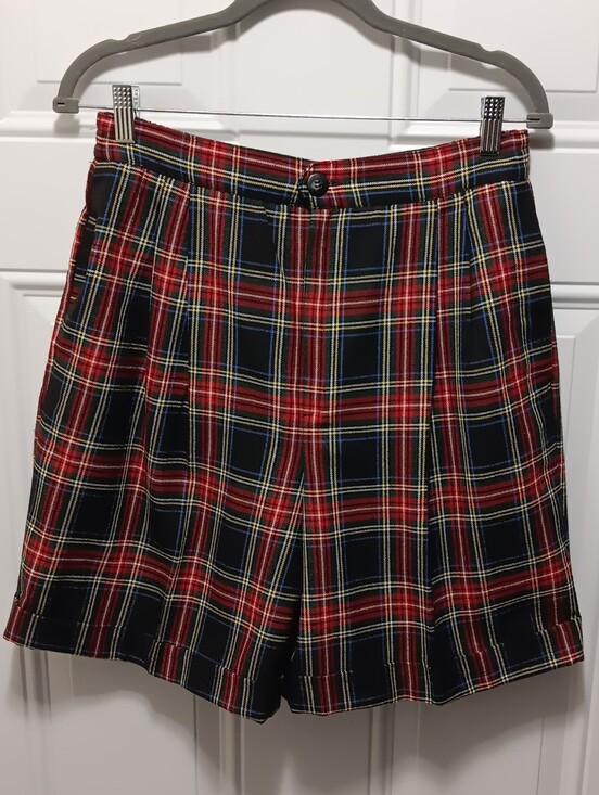 Pants - VTG Fundamental Things| Petite Sz 12 Tartan Plaid Pleated Shorts Preppy Academia